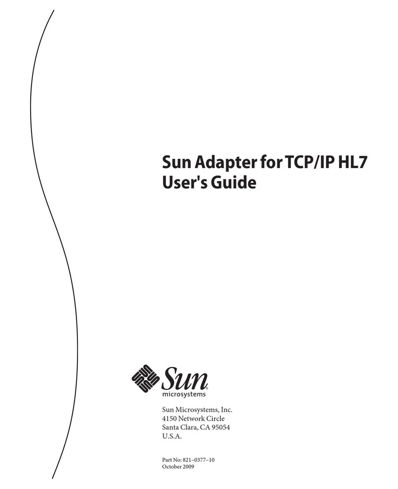 Sun Microsystems Sun Adapter forTCP/IPHL7 User manual
