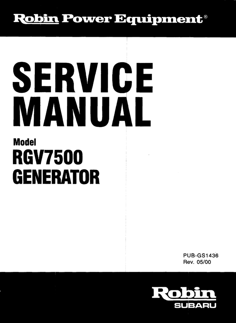 Robin America RGV7500 Service manual