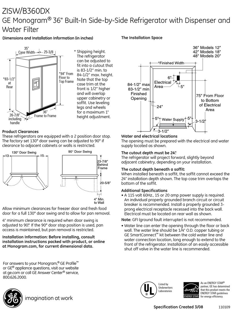 GE MonogramZISW/B360DX Manual