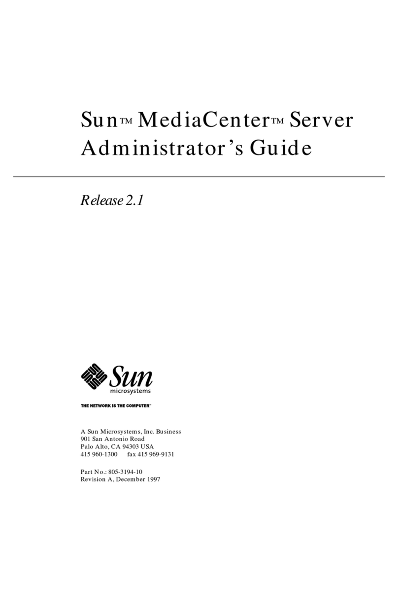 Sun Microsystems Sun MediaCenter 2.1 Service manual