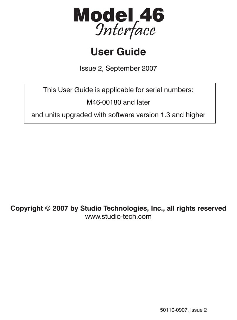 Studio Tech Model 46 Interface User manual