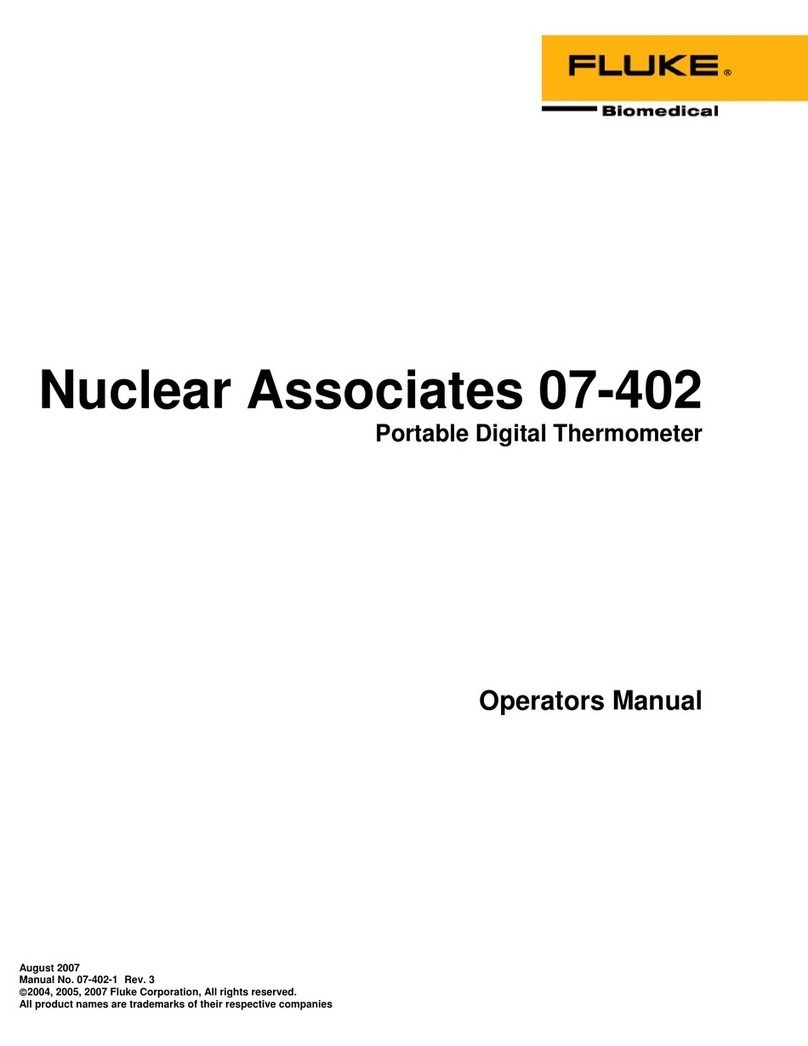 Fluke Nuclear Associates 07-402 User manual