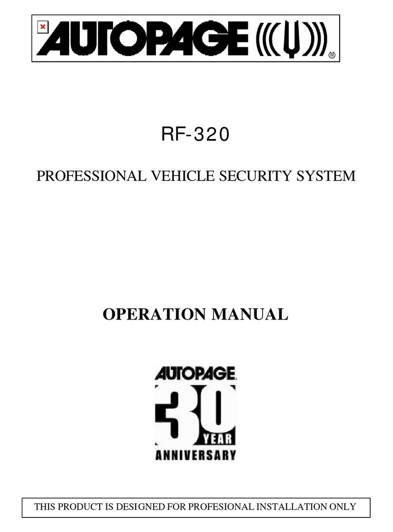 Auto Page RF-320 User manual