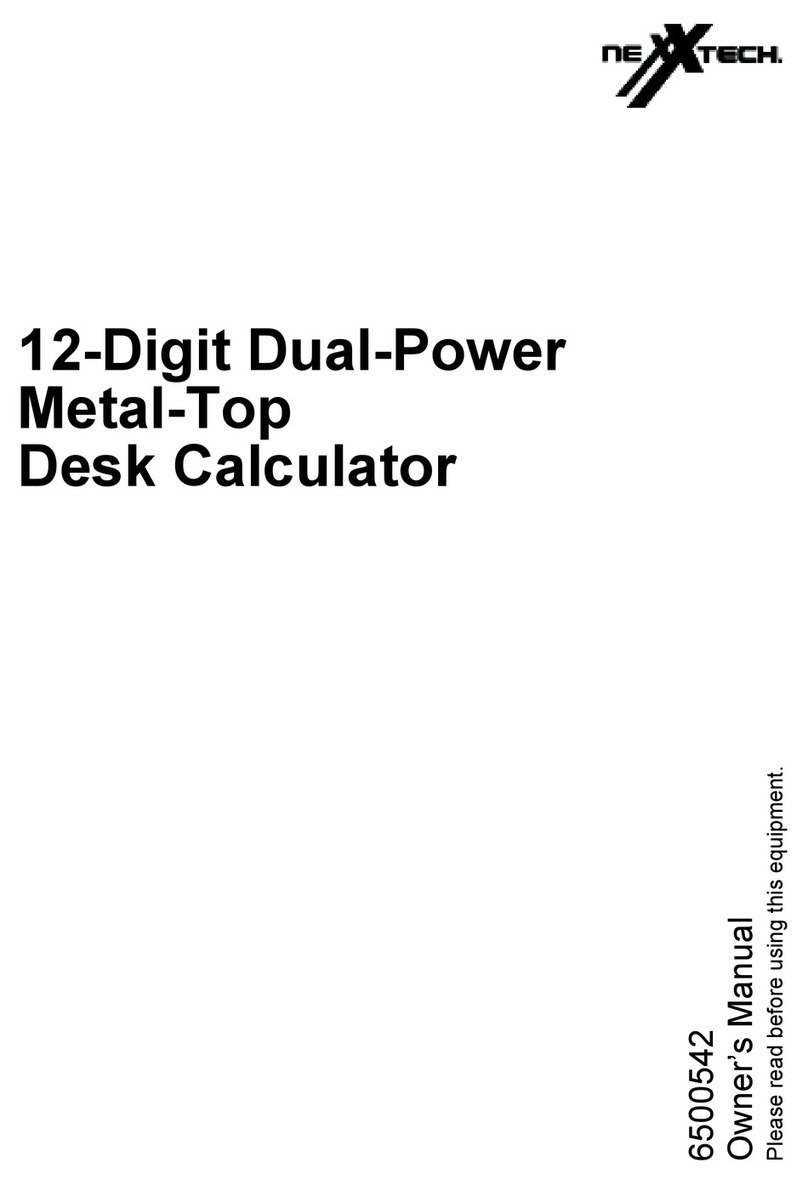 NexxTech Desk Calculator owner's manual NexxTech Desk Calculator owner's manual