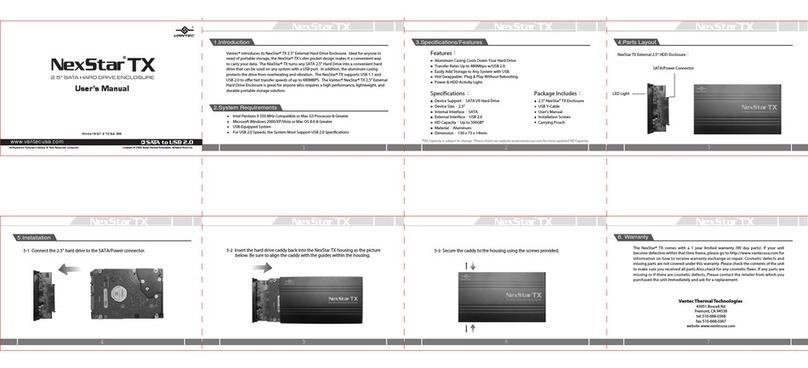 Vantec NST-210S2-BK User manual