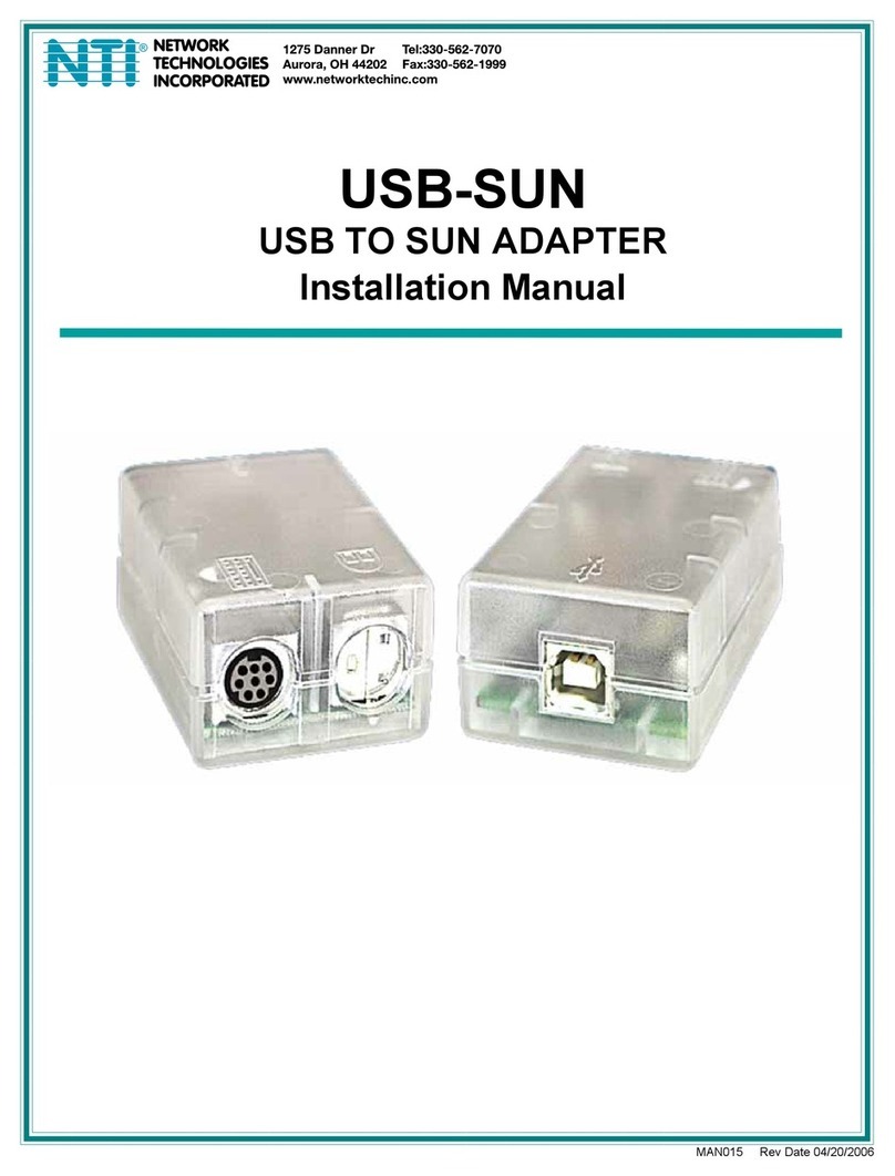 Network Technologies MAN015 User manual
