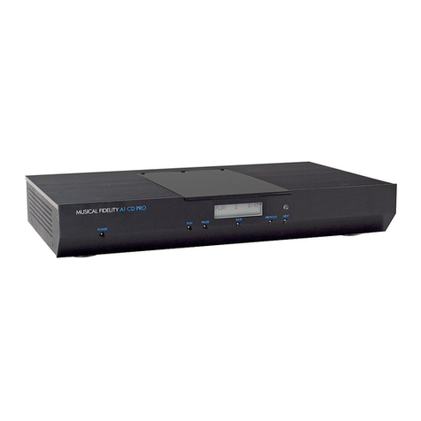 Musical Fidelity A1 CD PRO User manual