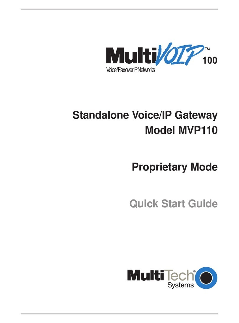 Multitech MultiVOIP 100 (MVP110 User manual