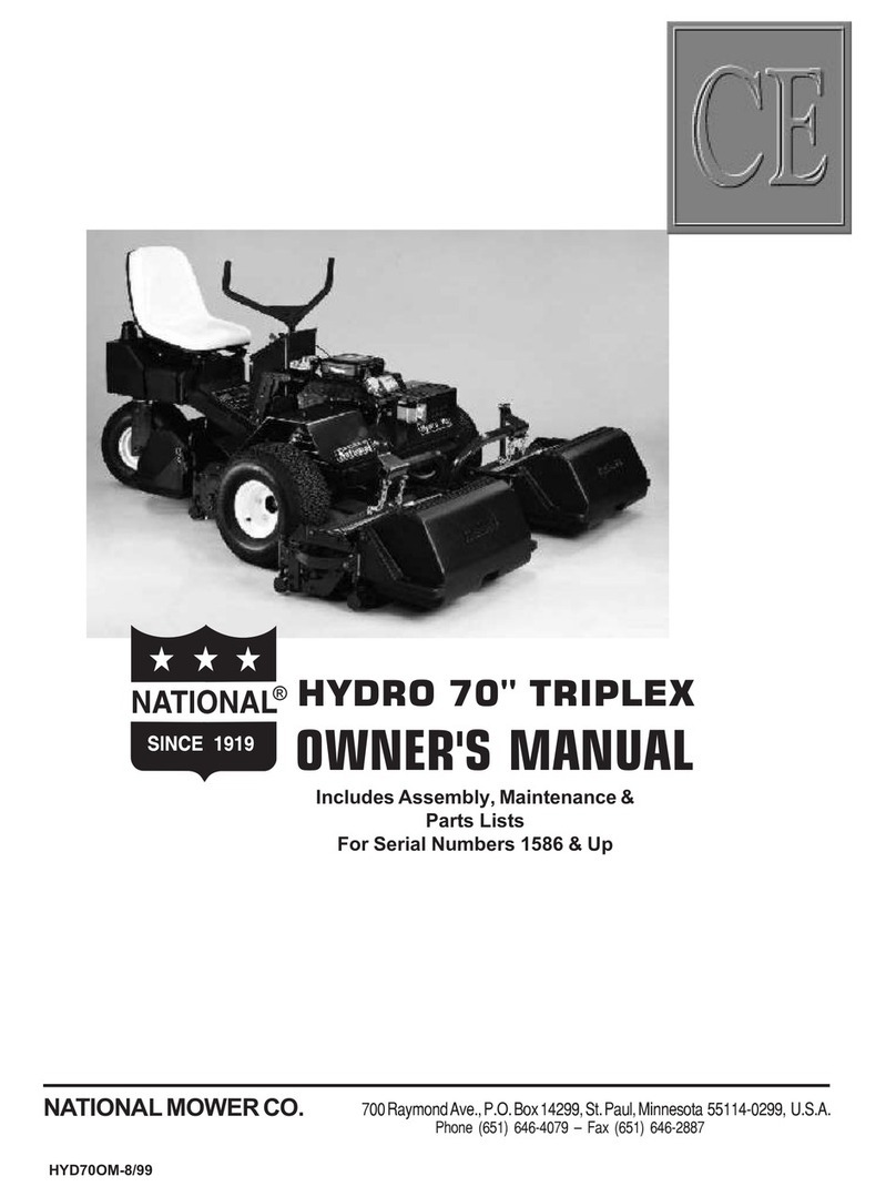 National Mower HYDRO 70" TRIPLEX owner's manual National Mower HYDRO 70" TRIPLEX owner's manual