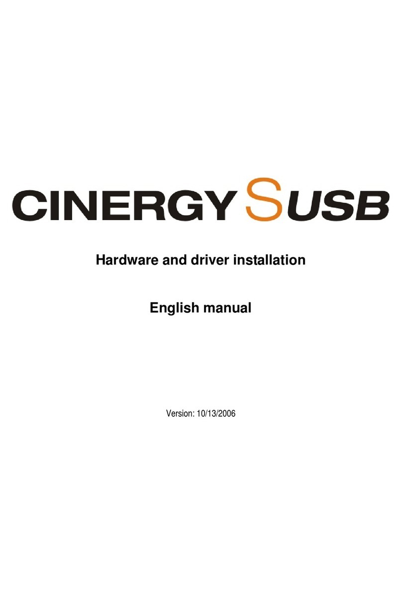 TerraTec Cinergy S USB Hardware and driver Hardware and driver installation