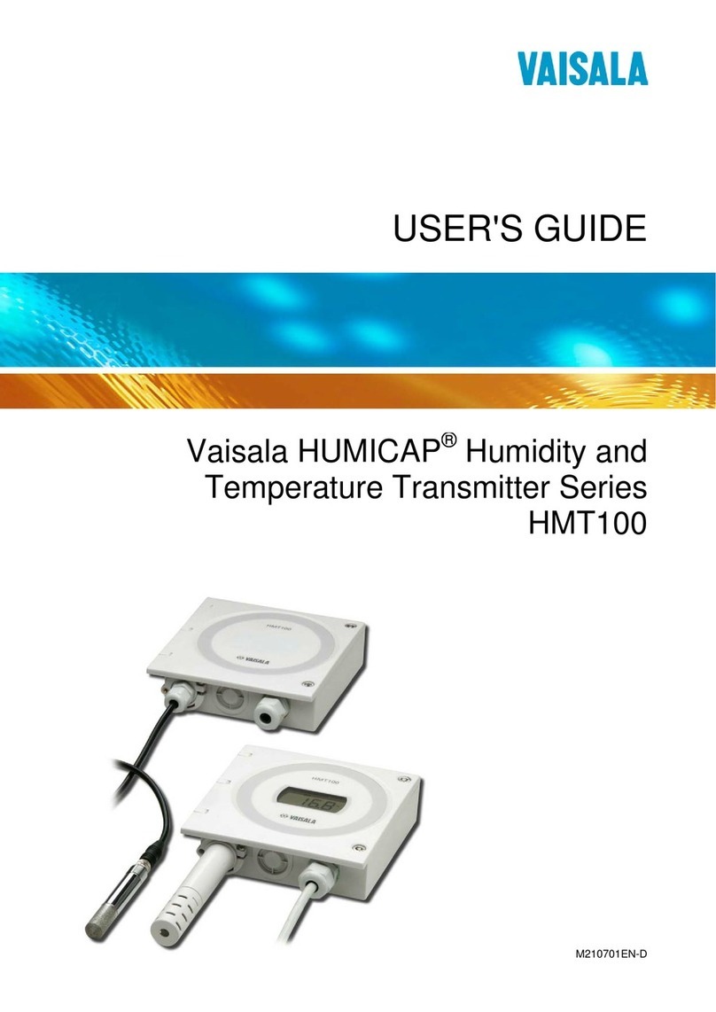 Vaisala HUMICAP HMT100 User manual
