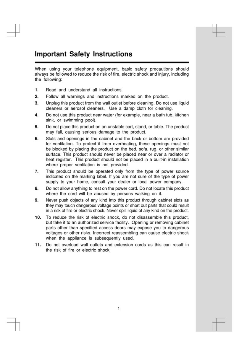 V-tech Cordless Telephone User manual