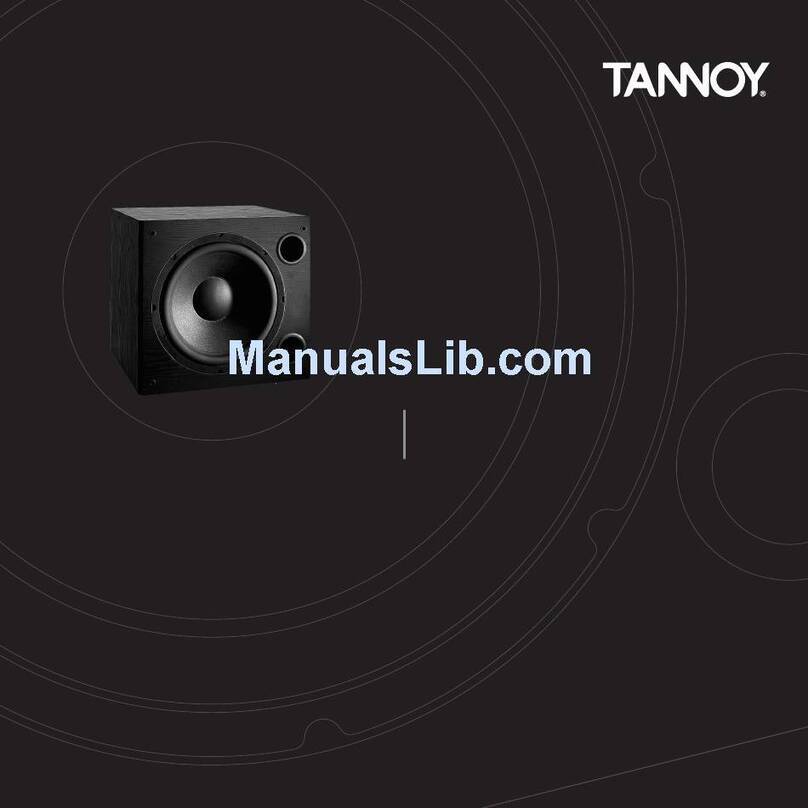 Tannoy 5.1 Sub 15 User manual