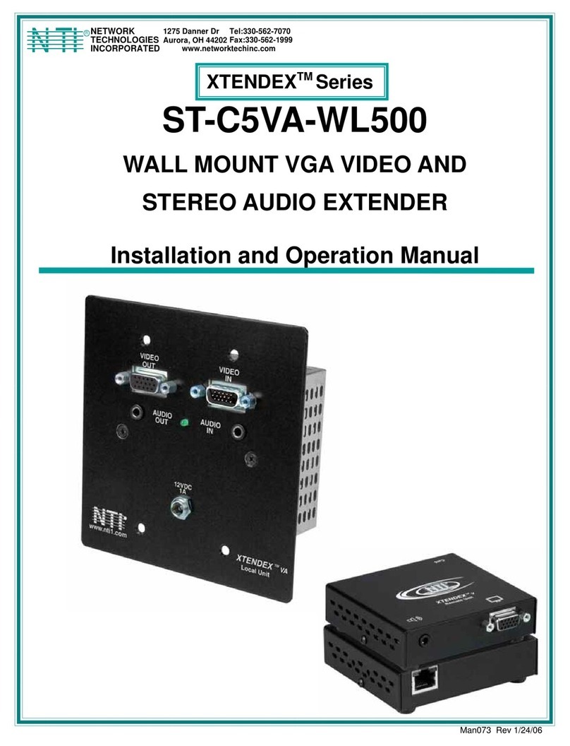 Network Technologies XTENDEX ST-C5VA-WL500 User manual