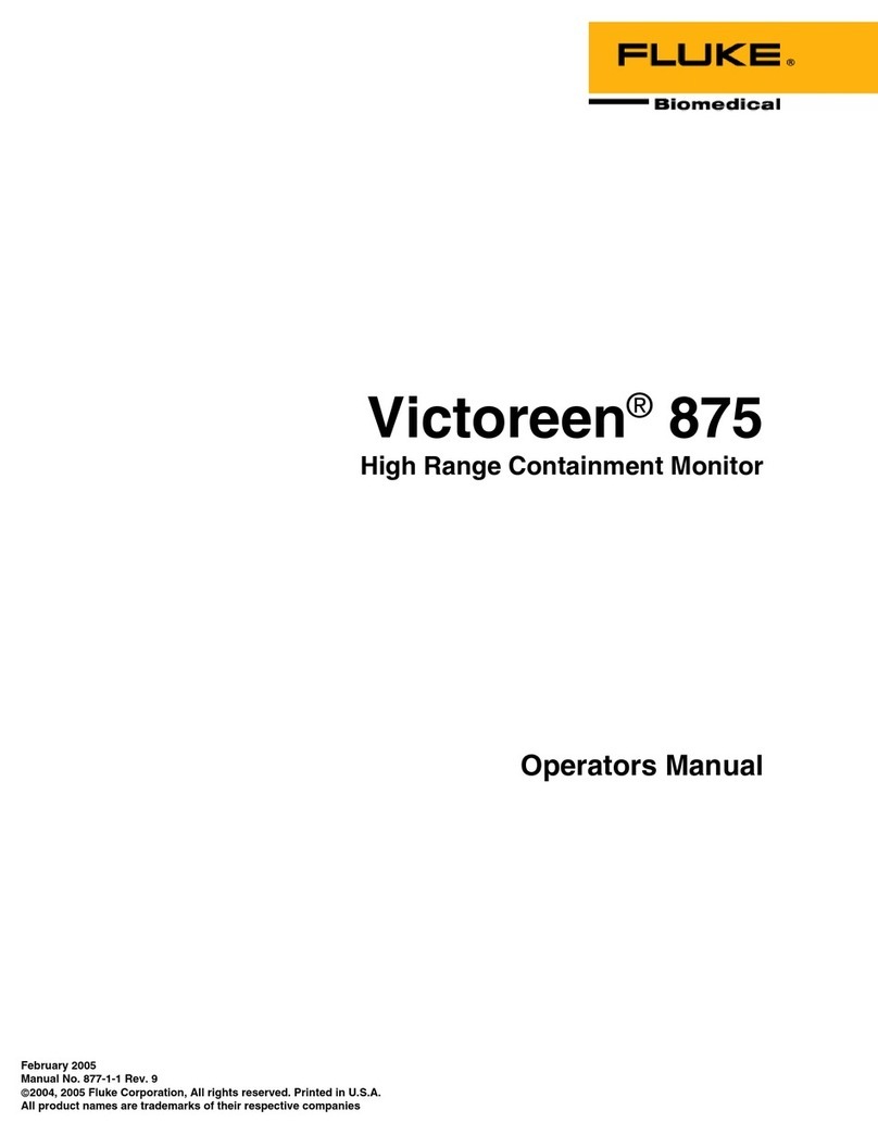Fluke Victoreen 875 Operators User manual