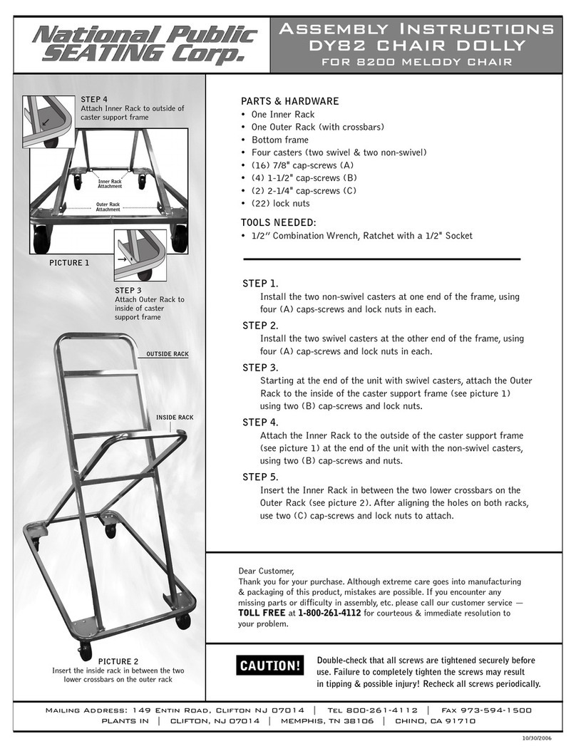 National Public Seating DY82 Assembly instructions