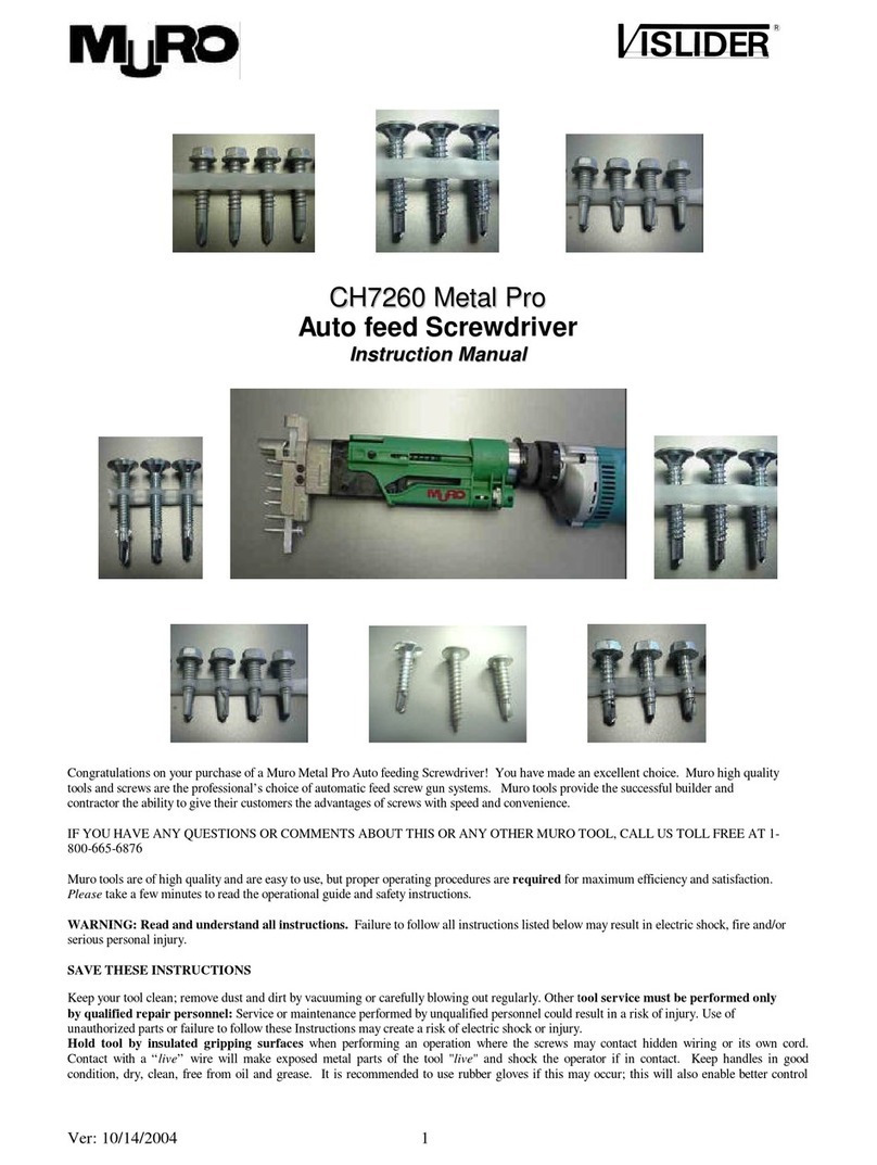 MURO VISLIDER CH7260 METAL PRO User manual