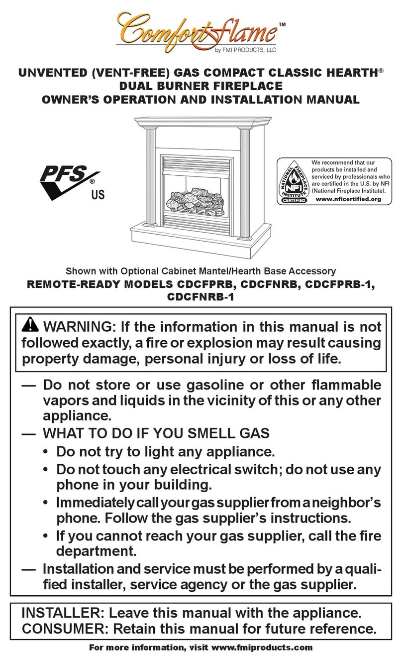 Comfortflame CDCFpRB Owners manual and installation manual Comfortflame CDCFpRB Owners manual and installation manual