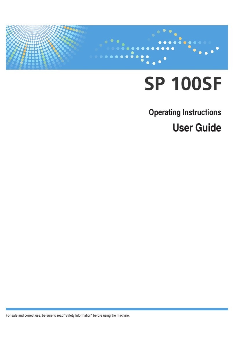 Ricoh Aficio SP 100SF e User manual