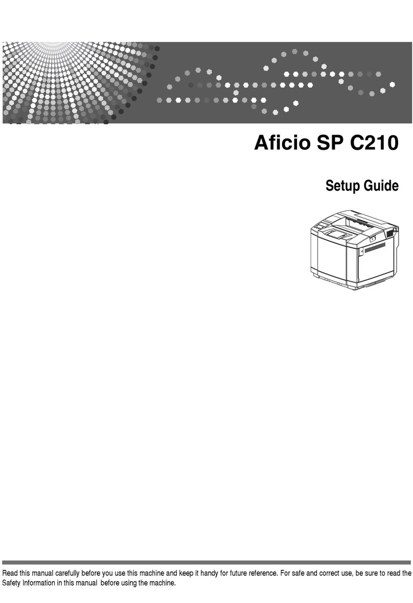 Ricoh C210SF - Aficio SP Color Laser User manual