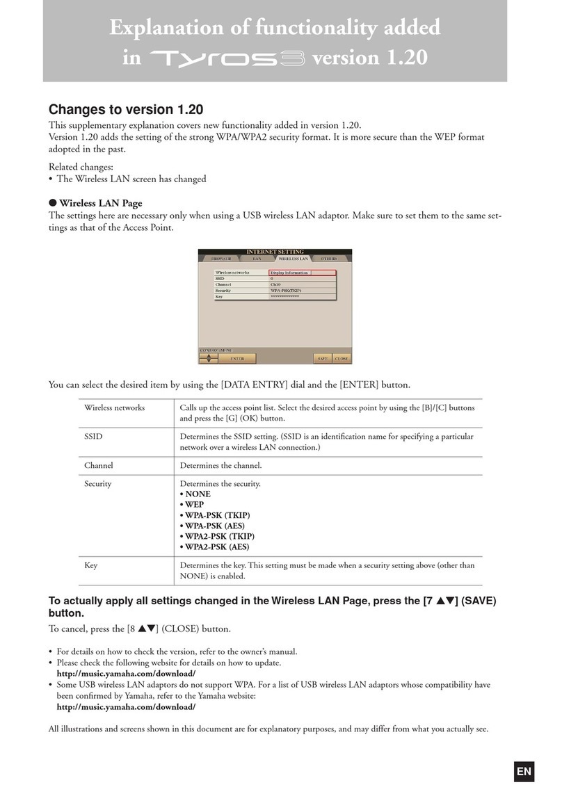 Yamaha Tyros3 Release notes