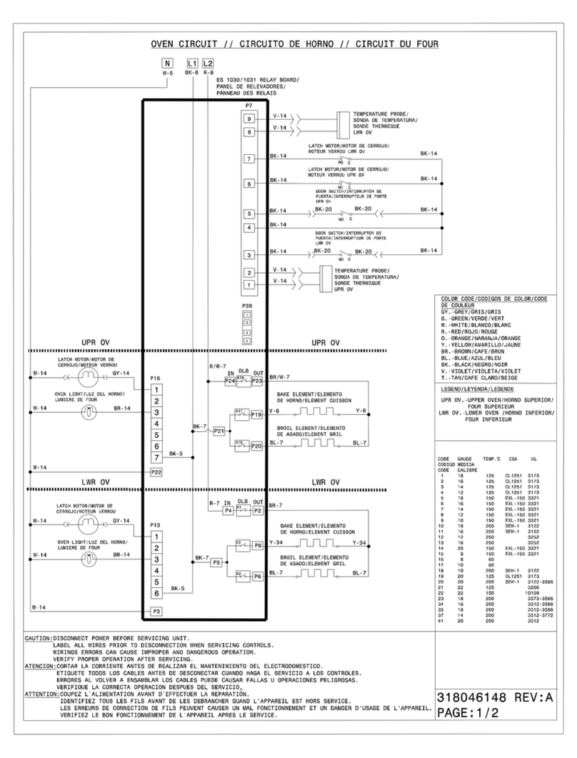 Frigidaire FGEF302TNF Wiring diagram