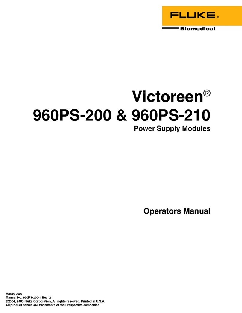 Fluke Victoreen 960PS-200 Operators Operator's manual