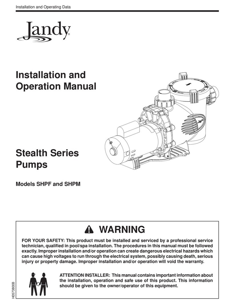 Jandy SHPF Installation and operation manual