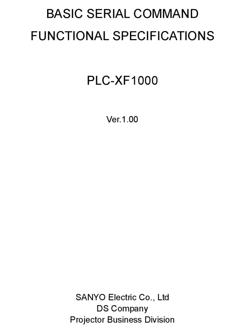 Sanyo PLC-XF1000 - 12000 Lumens User manual