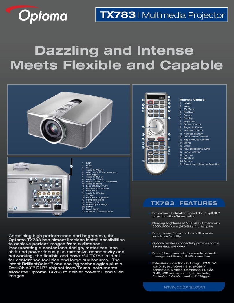 Optoma TX783 brochure