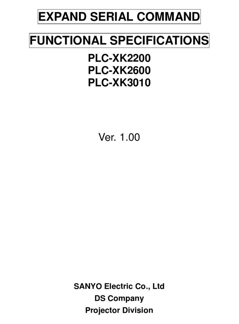 Sanyo PLC-XK2200 - 2200 Lumens manual