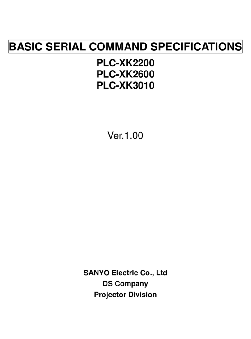 Sanyo PLC-XK2200 - 2200 Lumens User manual