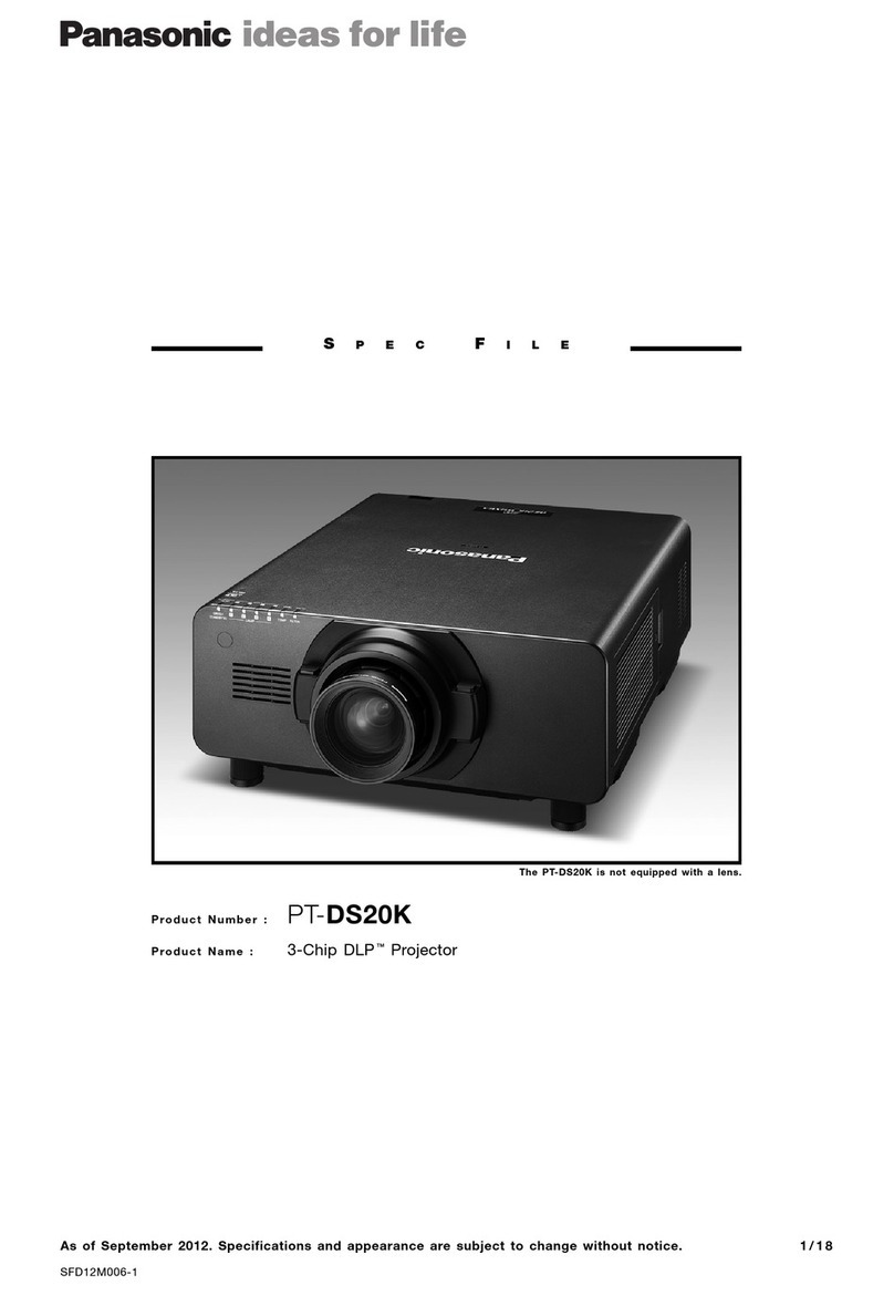 Panasonic PT-DS20KU User manual