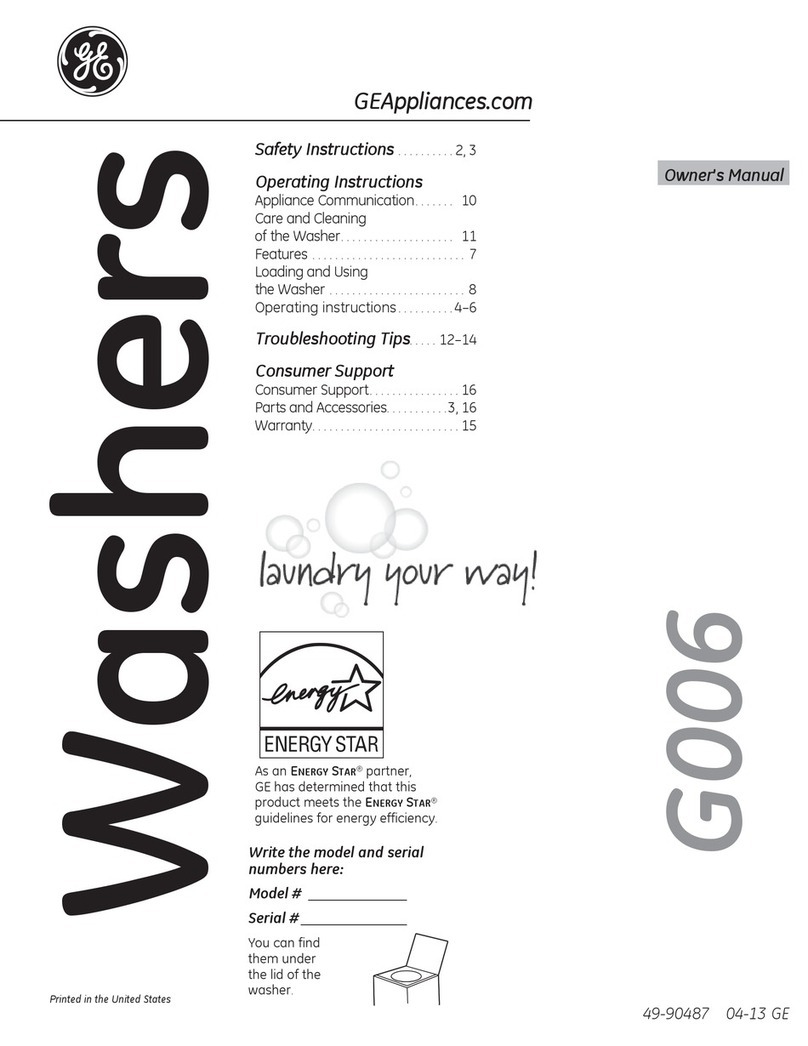 GE GTWN8250DWS User manual