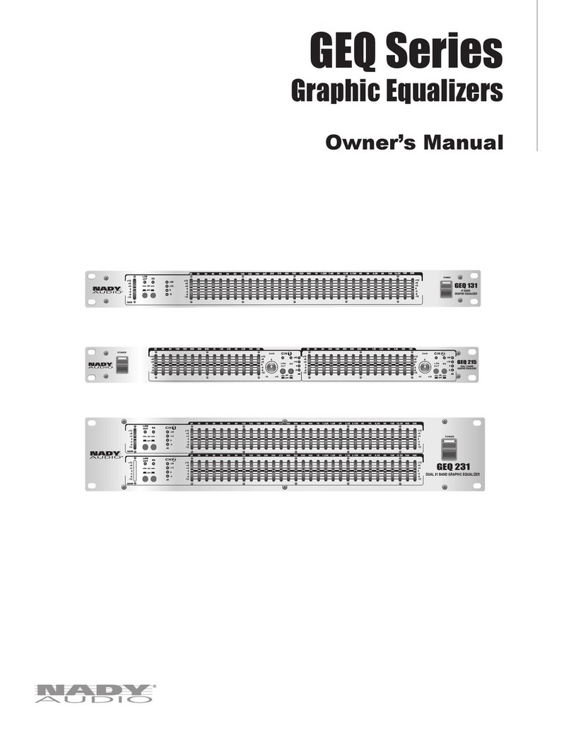 Nady Systems GEQ Series owner's manual Nady Systems GEQ Series owner's manual