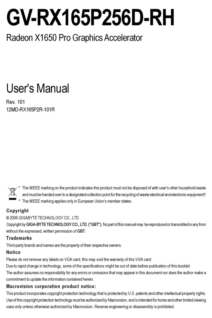 Gigabyte GV-RX165P256D-RH User manual