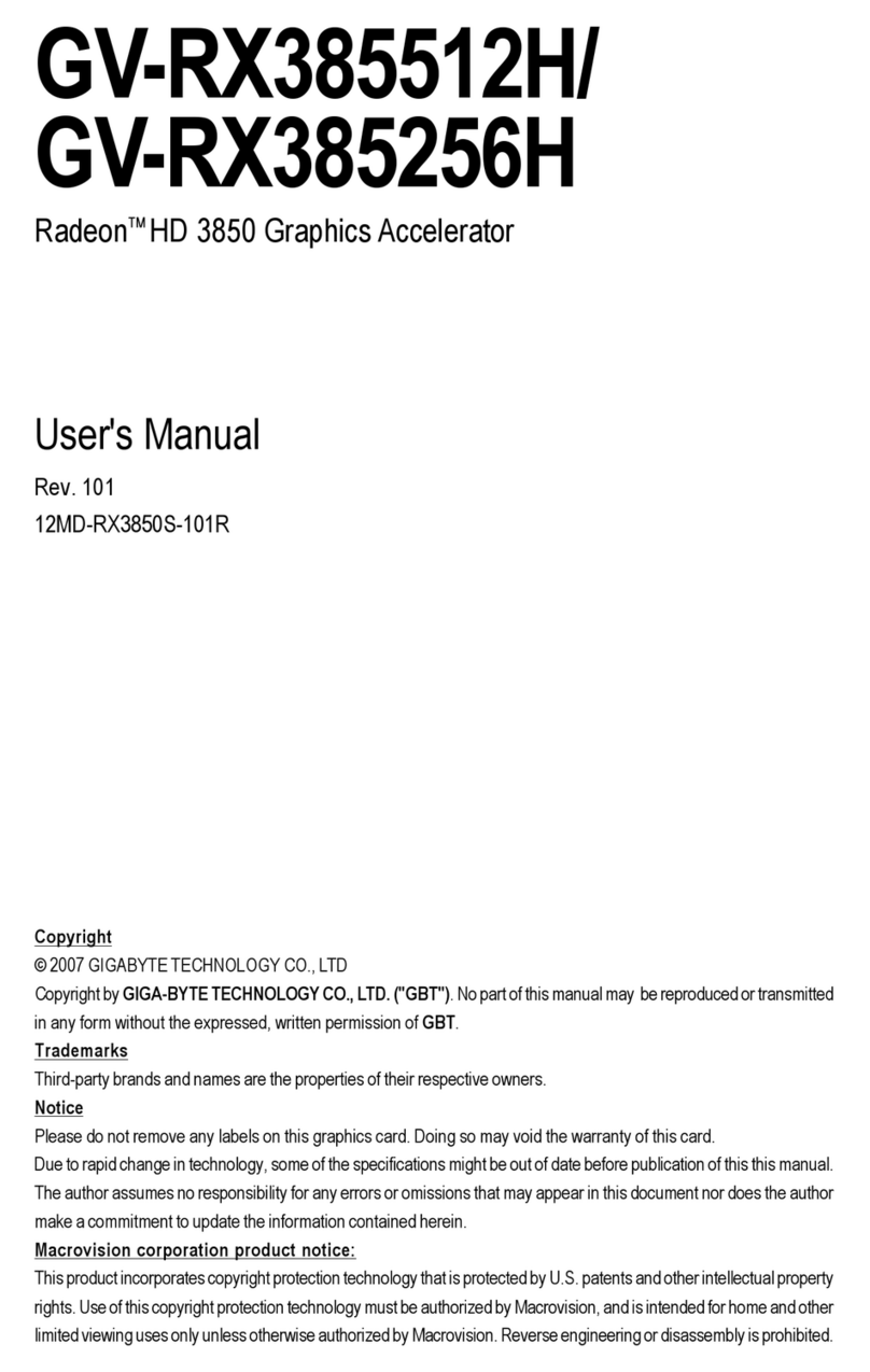 Gigabyte GV-RX385256H User manual Gigabyte GV-RX385256H User manual