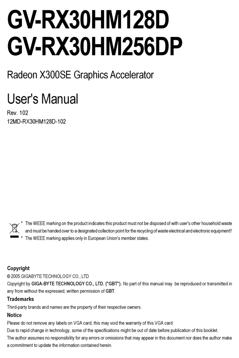 Gigabyte GV-RX30HM128D User manual