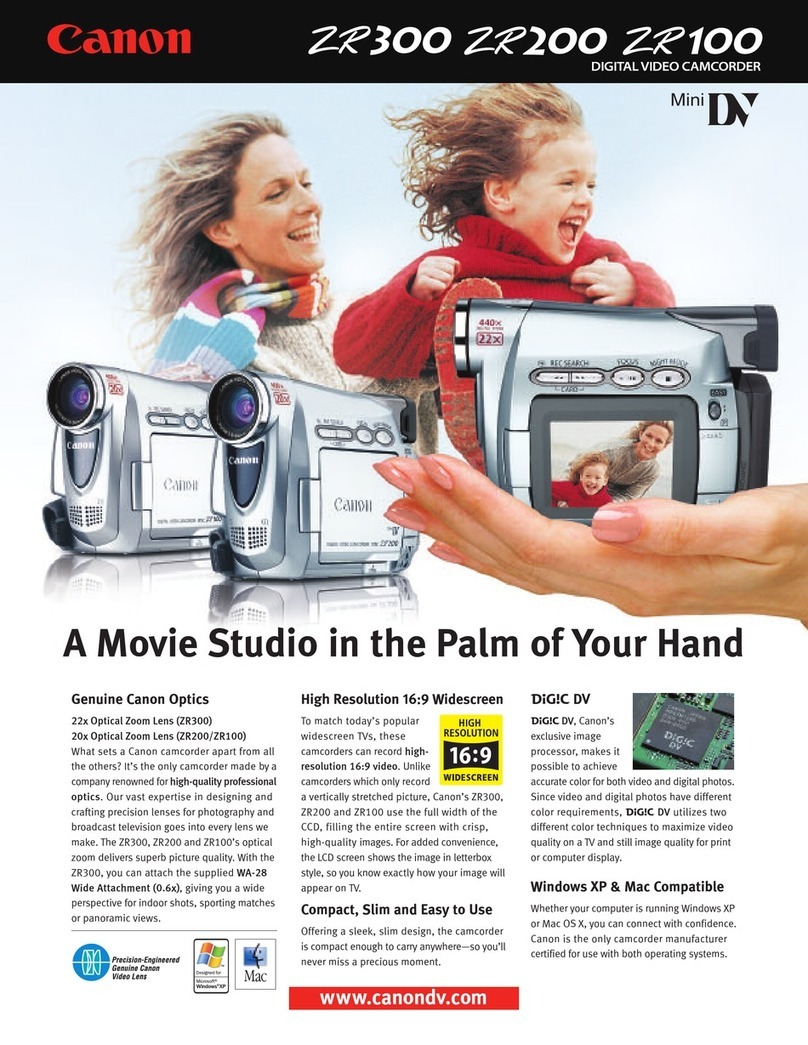 Canon ZR100 User manual