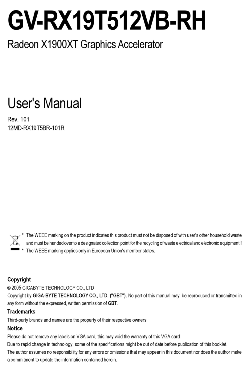 Gigabyte GV-RX19T512VB-RH User manual