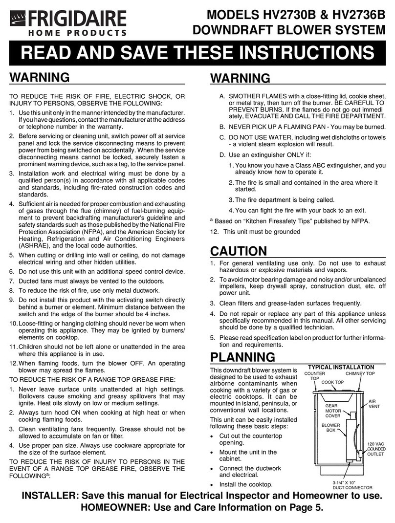 Frigidaire HV2730B instructions