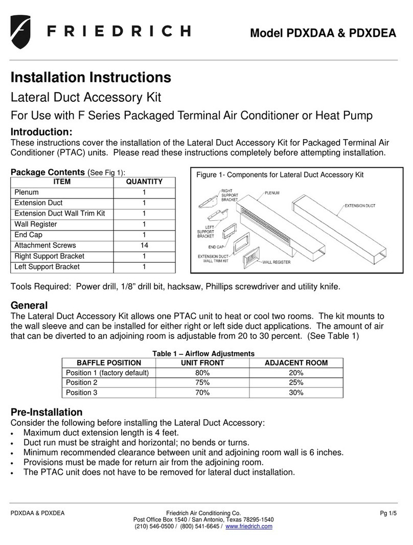 Friedrich PDXDAA User manual