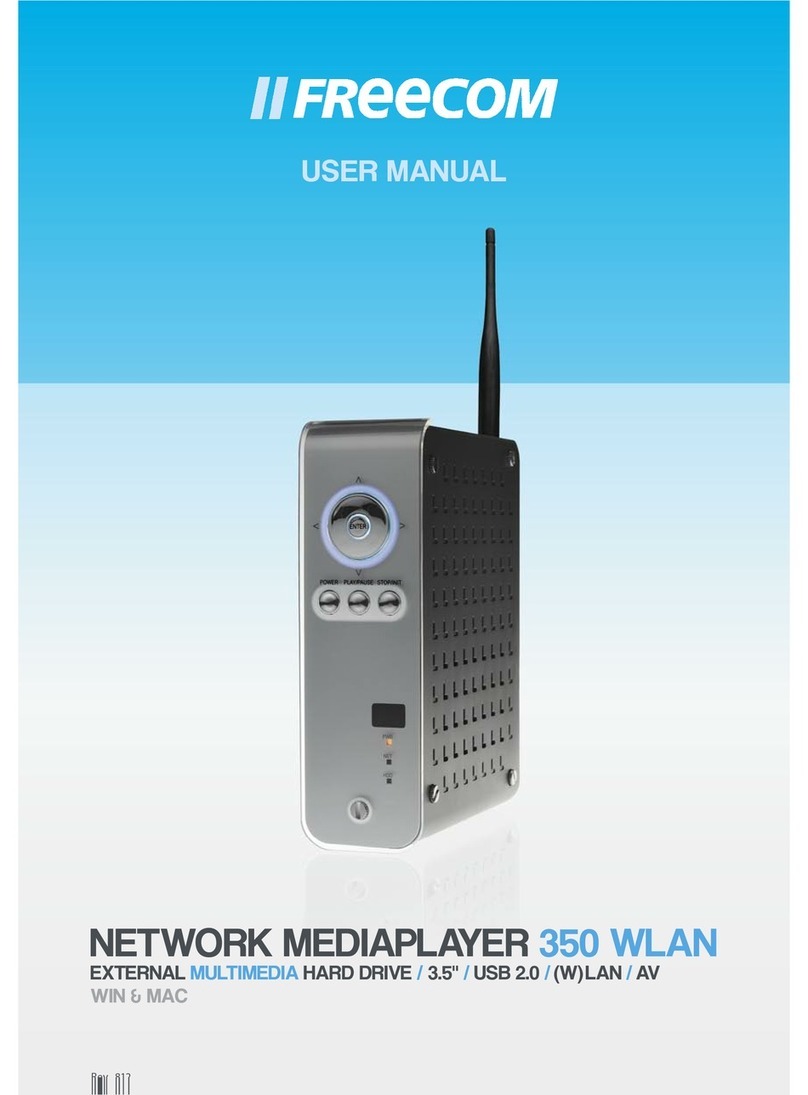 Freecom NETWORK MEDIAPLAYER 350 WLAN user manual