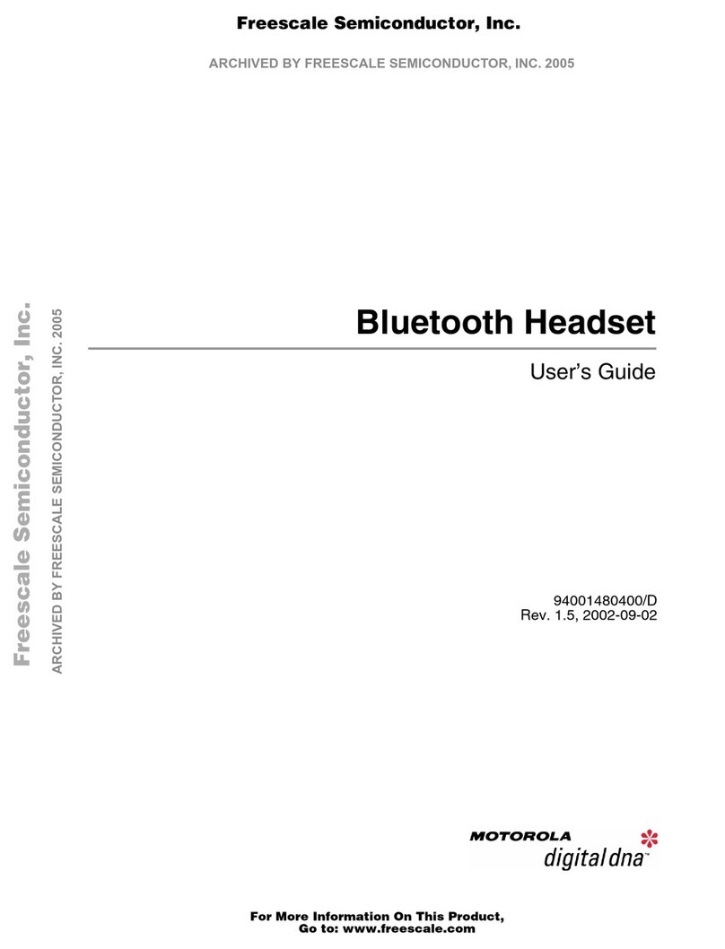 Freescale Semiconductor Bluetooth Headset User manual