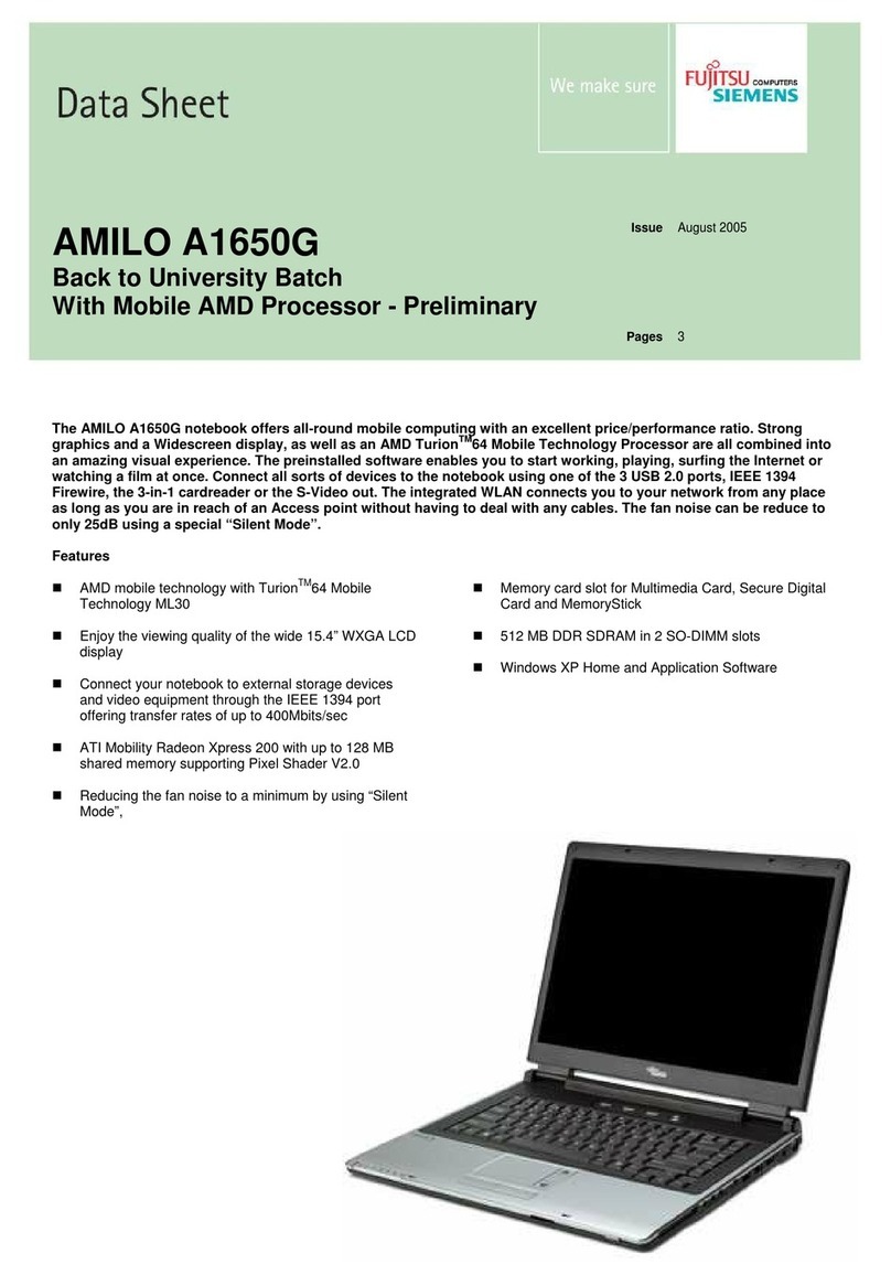 Fujitsu Siemens Computers AMILO A1650G User manual Fujitsu Siemens Computers AMILO A1650G User manual
