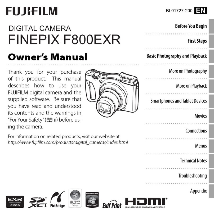 FujiFilm FINEPIX F800EXR owner's manual