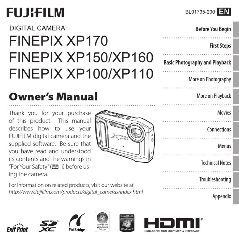 FujiFilm FINEPIX XP170 owner's manual