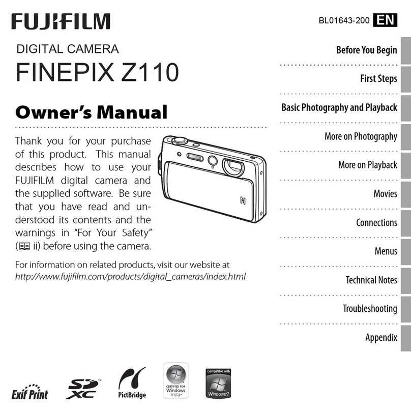 FujiFilm FINEPIX Z110 owner's manual