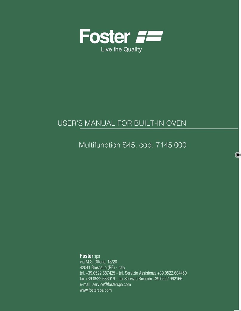 Foster Multifunction S45, cod. 7145 000 user manual