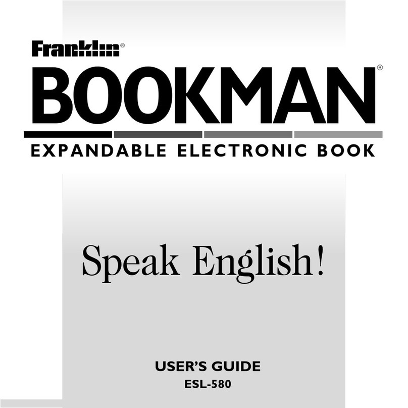 Franklin Bookman ESL-580 User manual